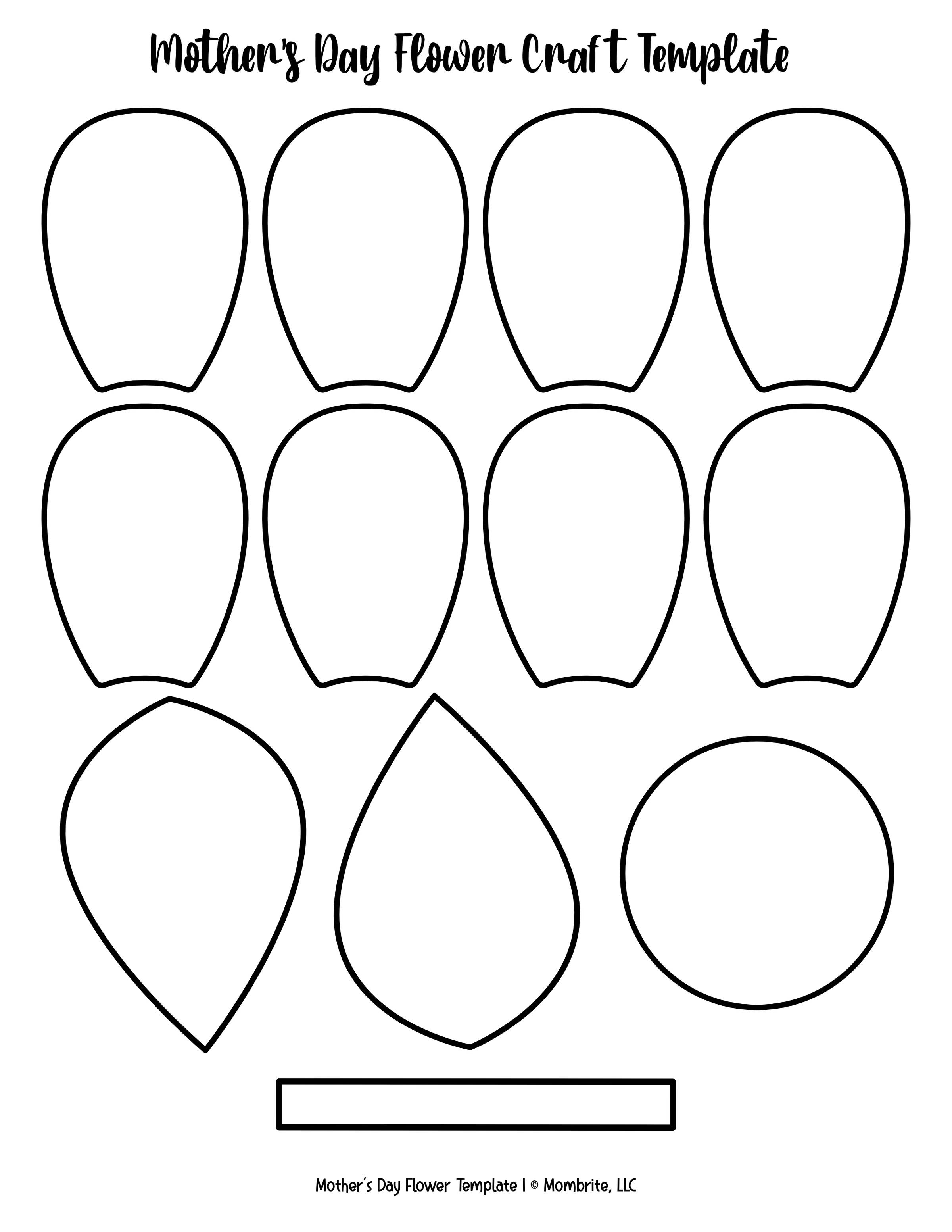 Free Mother's Day Flower Craft Template