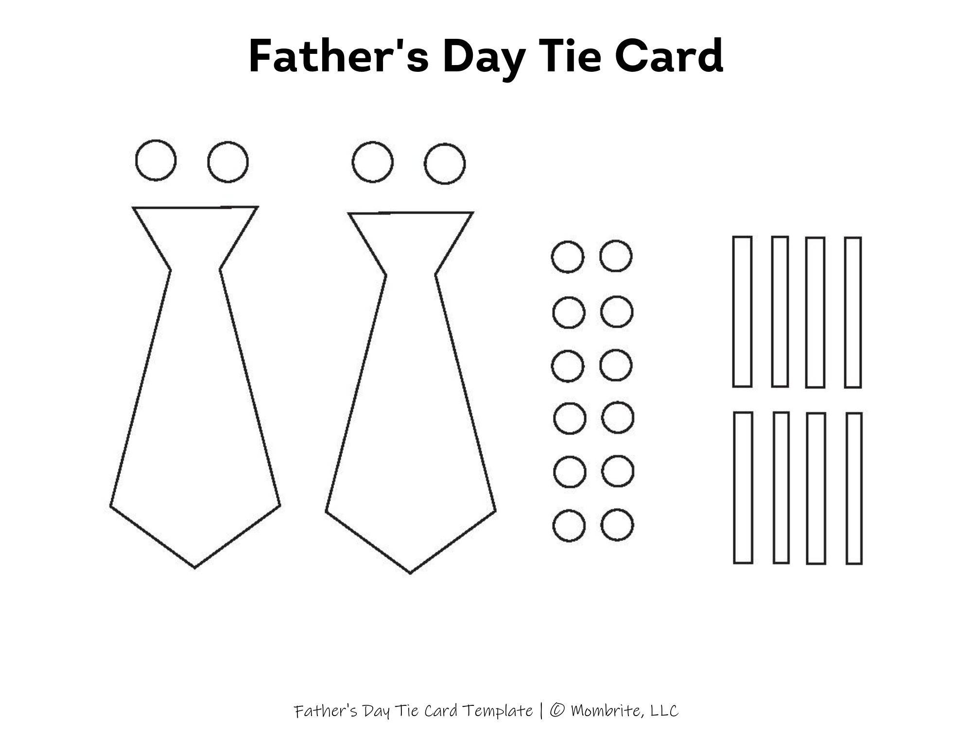 Free Father s Day Tie Card Template