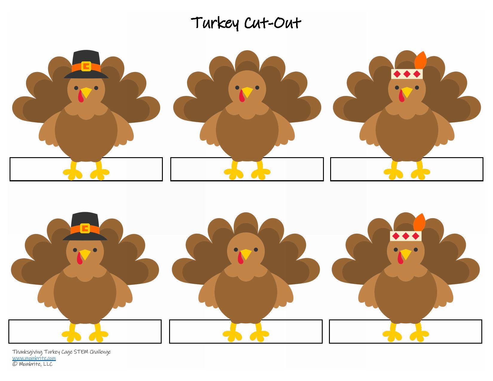 Free Thanksgiving Turkey Challenge Template