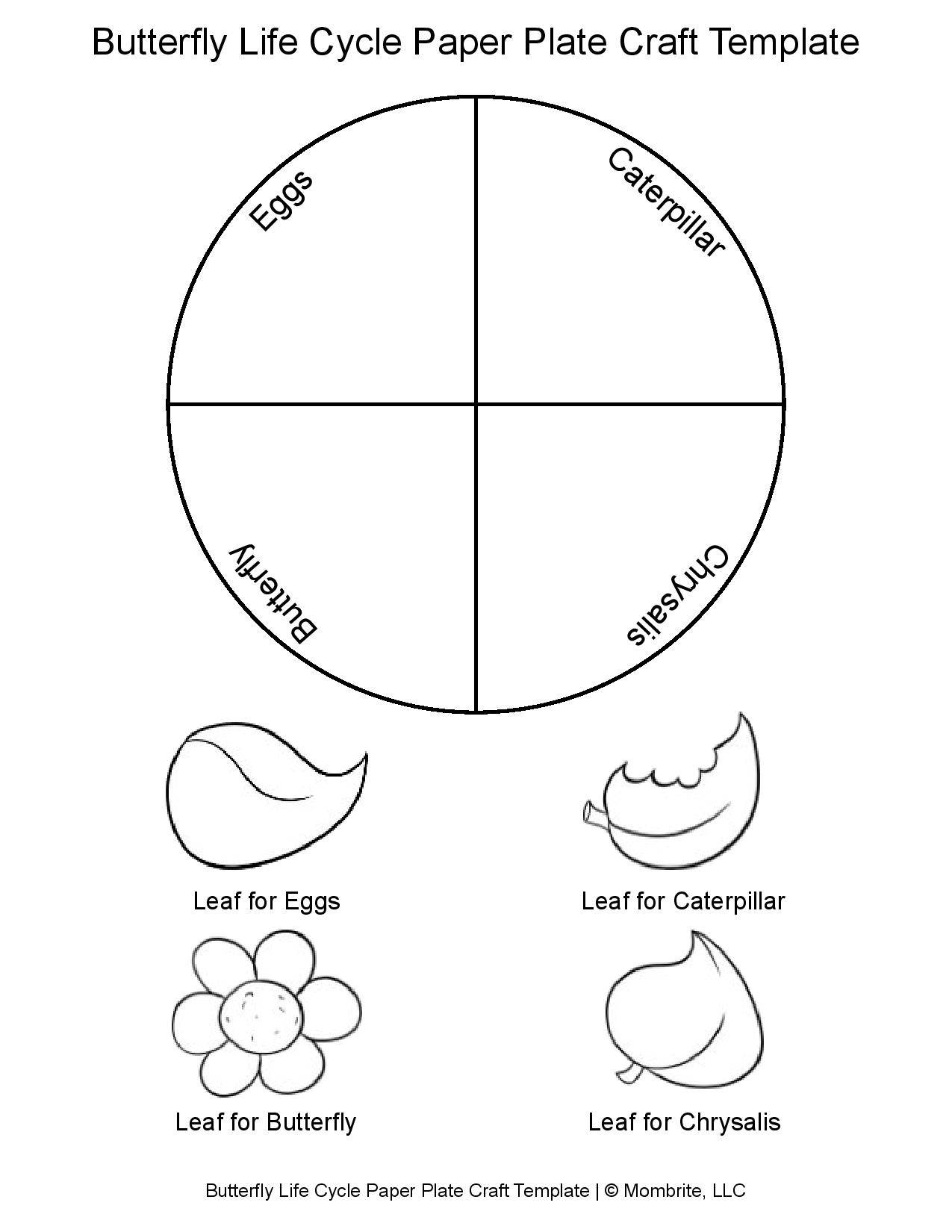 Free Butterfly Life Cycle Craft Template