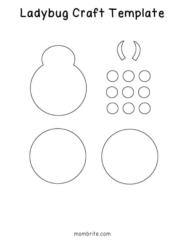 Ladybug Printable Cutouts Free Ladybug Quiet Book Template Sew Much