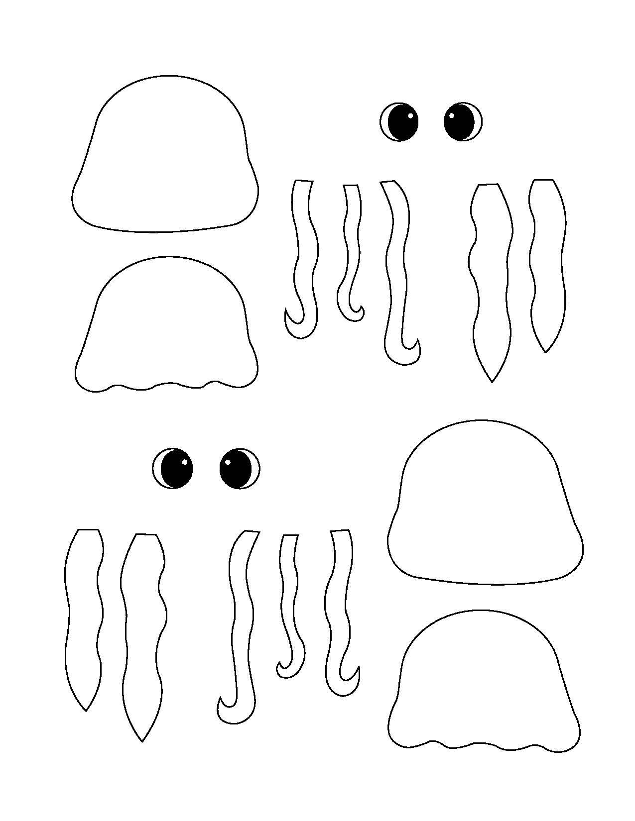 33 best ideas for coloring Printable Jellyfish Template