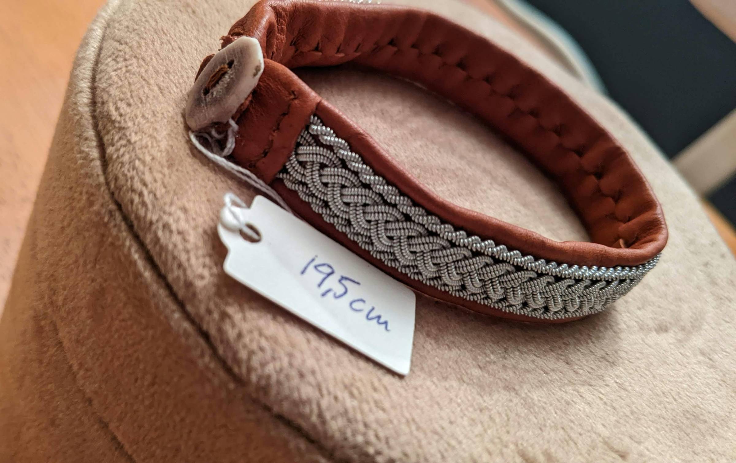 Pewter Bracelet - Brown 19,5