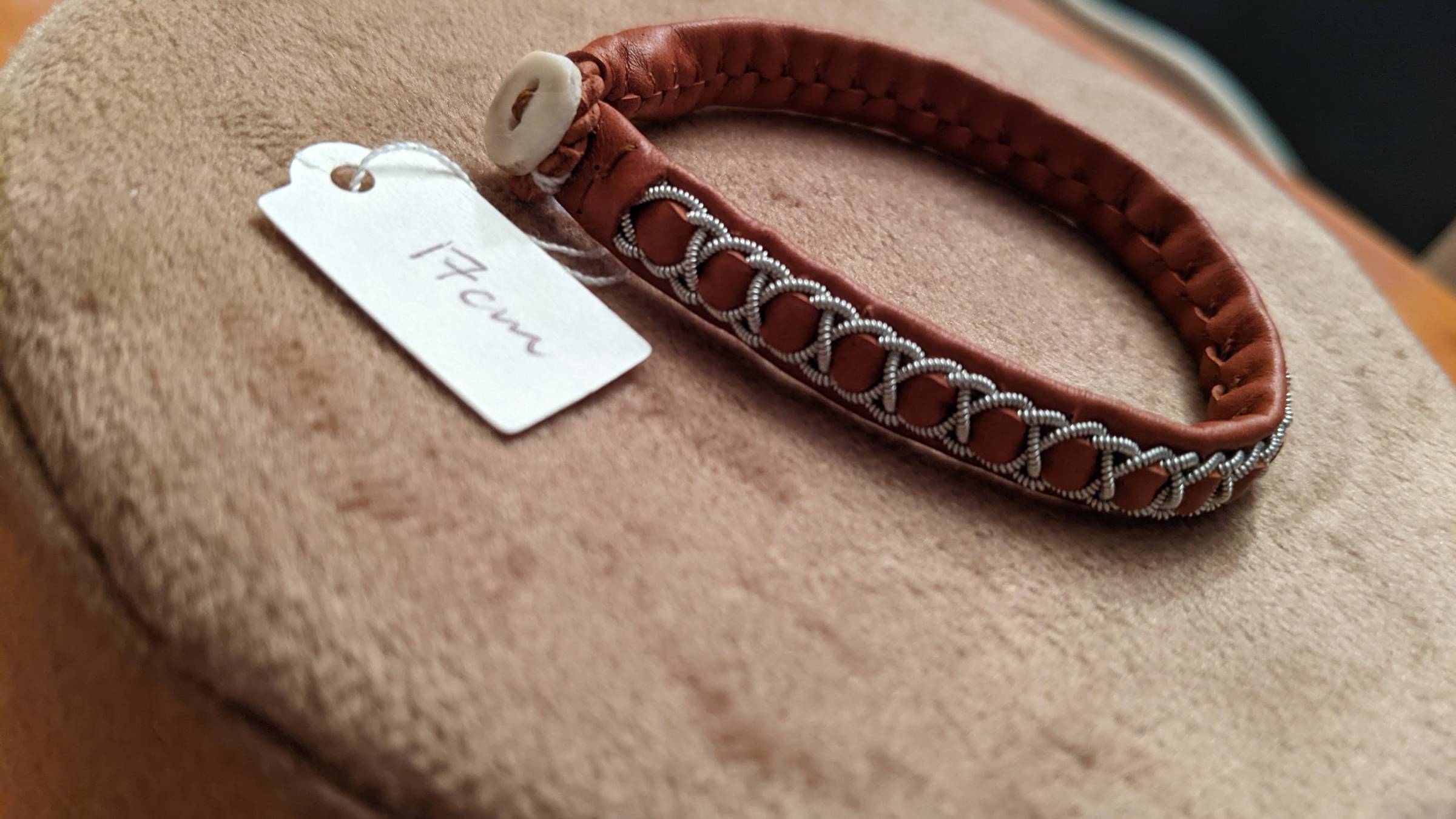 Pewter Bracelet - Brown 17