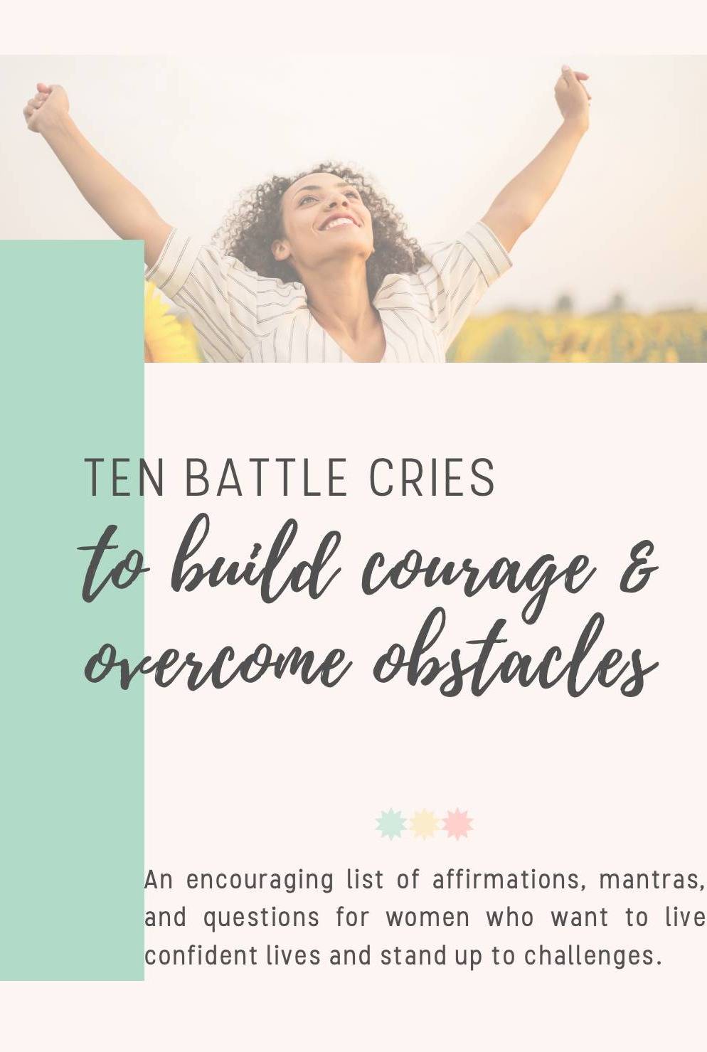 A woman standing in a sunflower field with her arms raised triumphantly. 