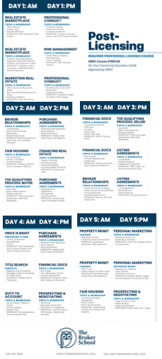 Post Licensing Outline