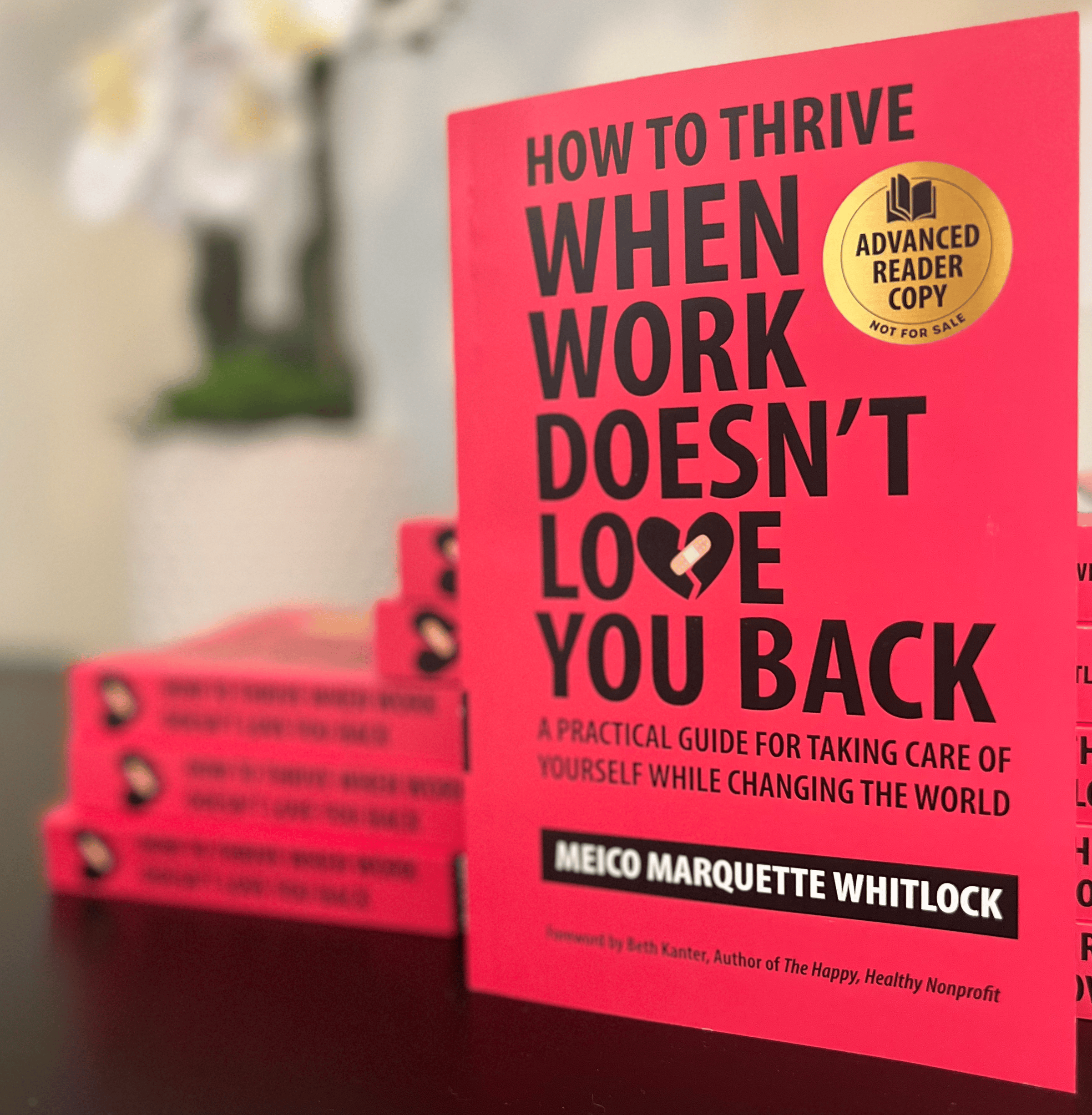 My new book, ​How to Thrive When Work Doesn’t Love You Back: A Practical Guide for Taking Care of Yourself While Changing The World (foreword by Beth Kanter)​, is available for sale TODAY!  https://mindfultechie.com/books