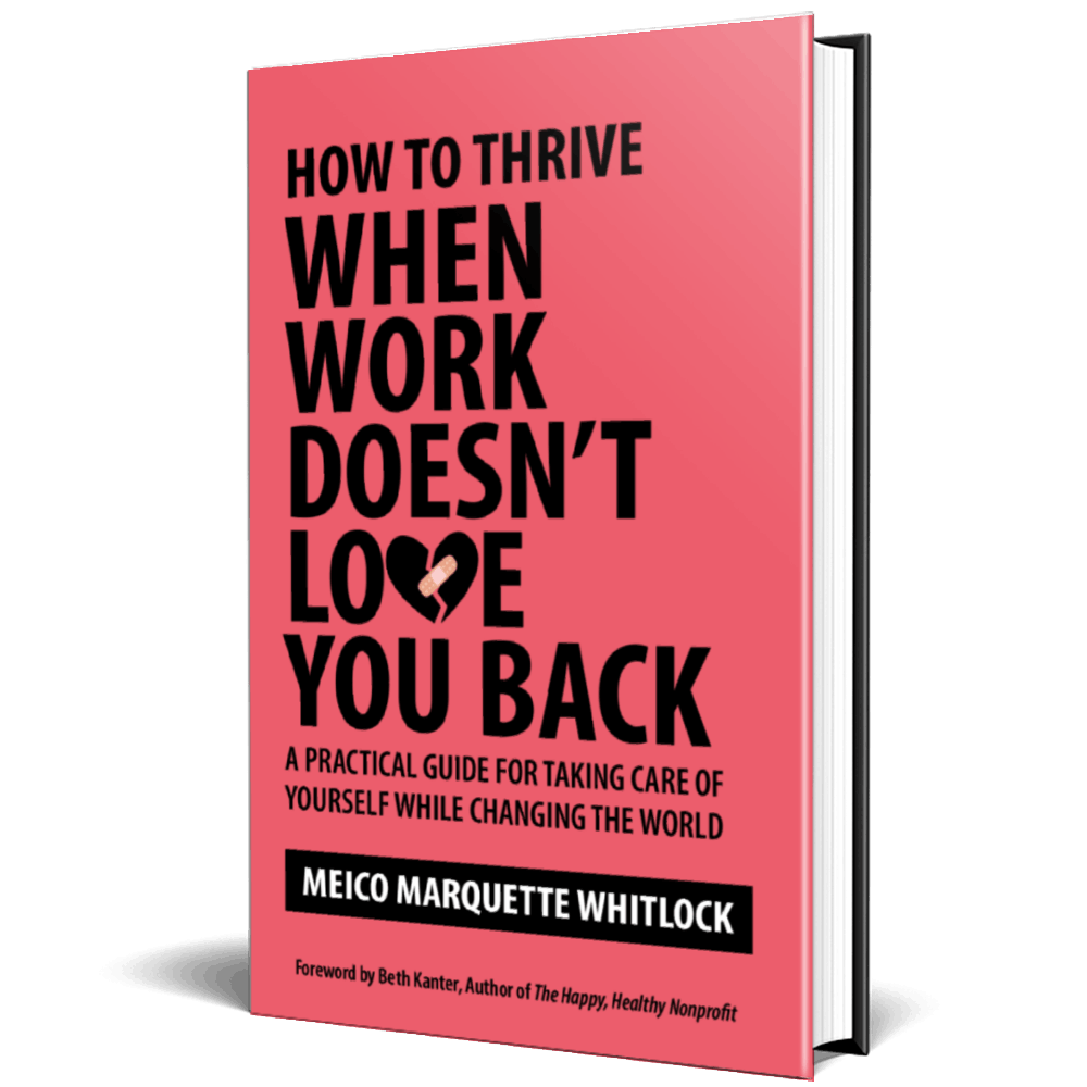 My new book, ​How to Thrive When Work Doesn’t Love You Back: A Practical Guide for Taking Care of Yourself While Changing The World (foreword by Beth Kanter)​, is available for sale TODAY!  https://mindfultechie.com/books