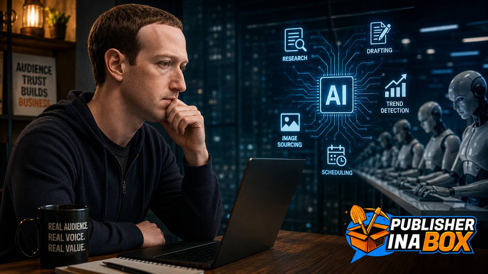 Publisher Insider newsletter header showing the AI shift analysis