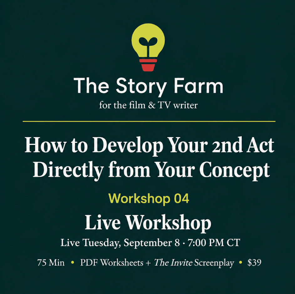 Workshop 04 - How to Develop Your 2nd Act Directly from Your Concept