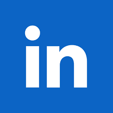 LinkedIn logo featuring a white lowercase "in" on a blue square background.