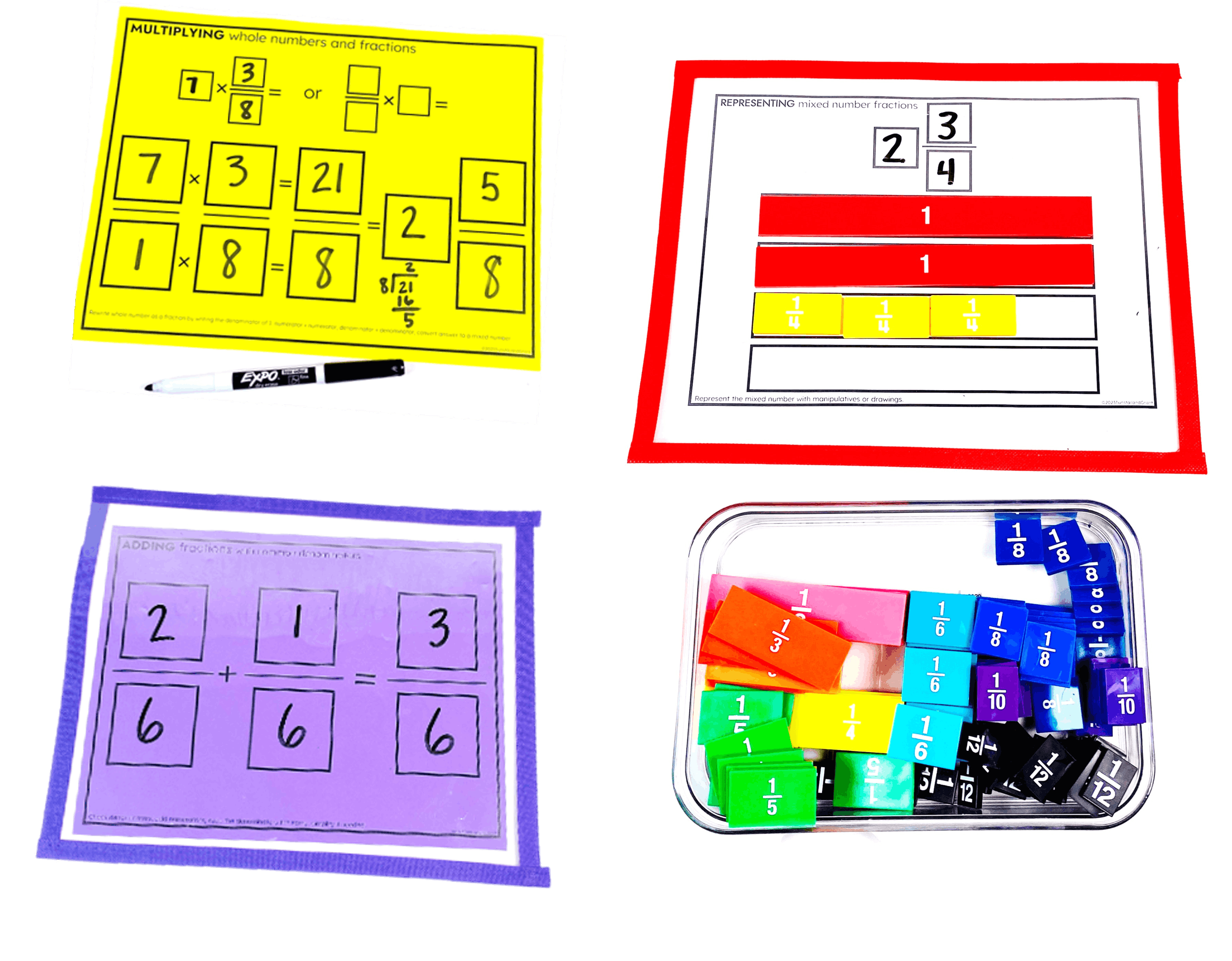 Understanding fractions, K-5 teaching resources, teaching resources online, k-5 math learning, tunstall's teaching