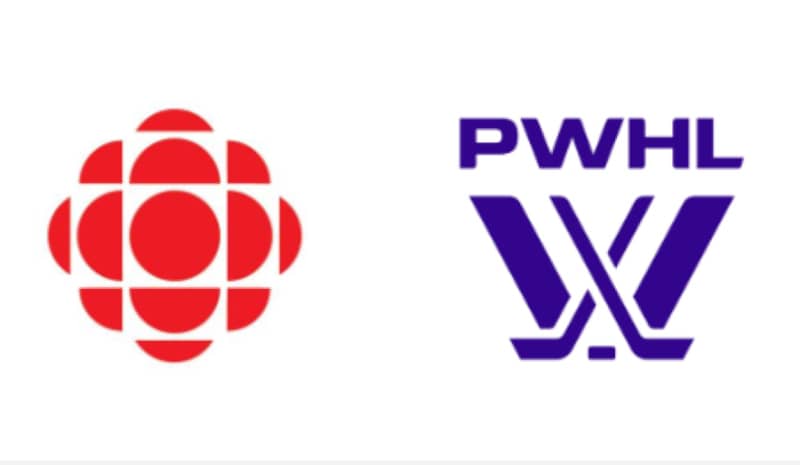 CBC and PWHL logos (CBC.)