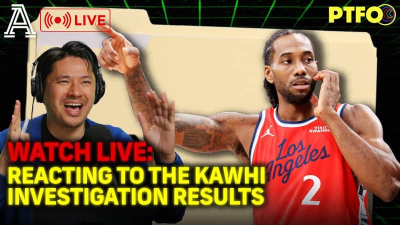 A header image for Pablo Torre Finds Out's reaction episode on the Kawhi Leonard investigation.