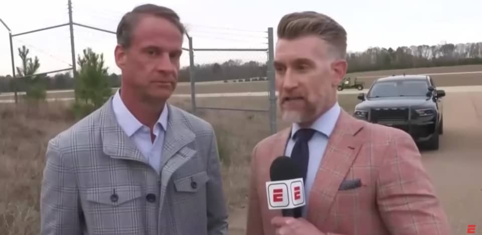 Lane Kiffin speaks to ESPN's Marty Smith before leaving Oxford.