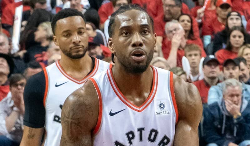 Kawhi Leonard in the 2019 NBA Finals. (Chensiyuan/Wikipedia.)