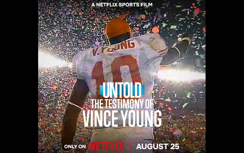 Key art for Netflix's "Untold: The Testimony of Vince Young."
