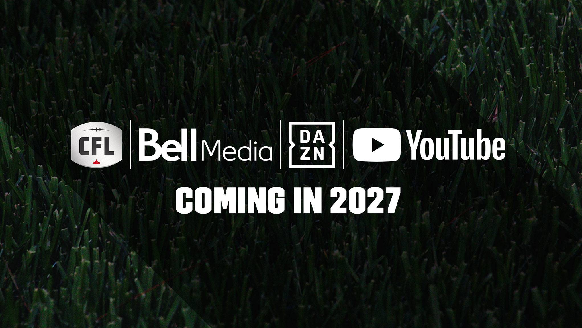 A CFL graphic for their 2027 media partners.