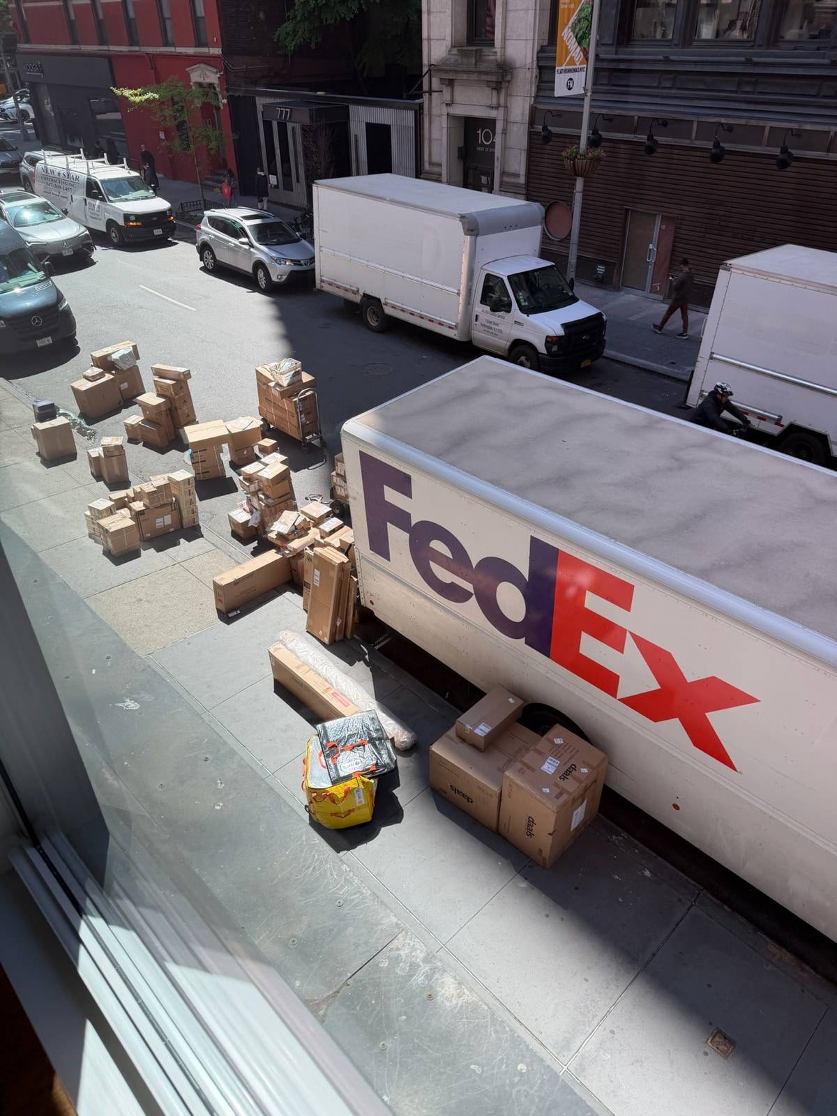 Boxes arriving at Kit Studios NYC