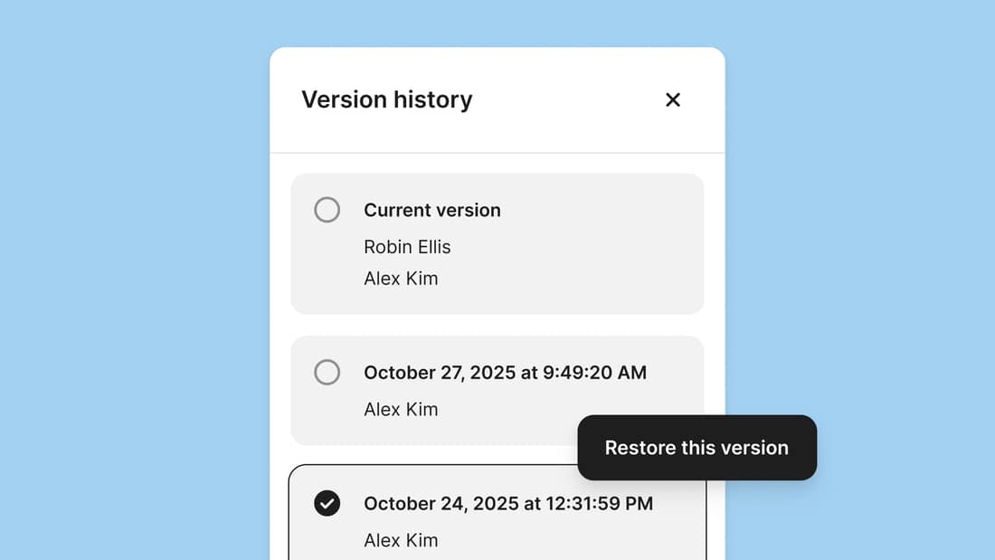 Kit - Version history for email broadcasts