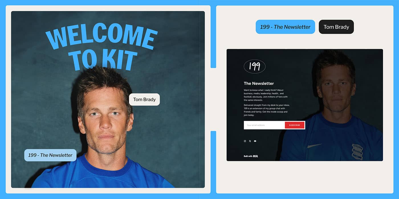 Tom Brady's Newsletter on Kit