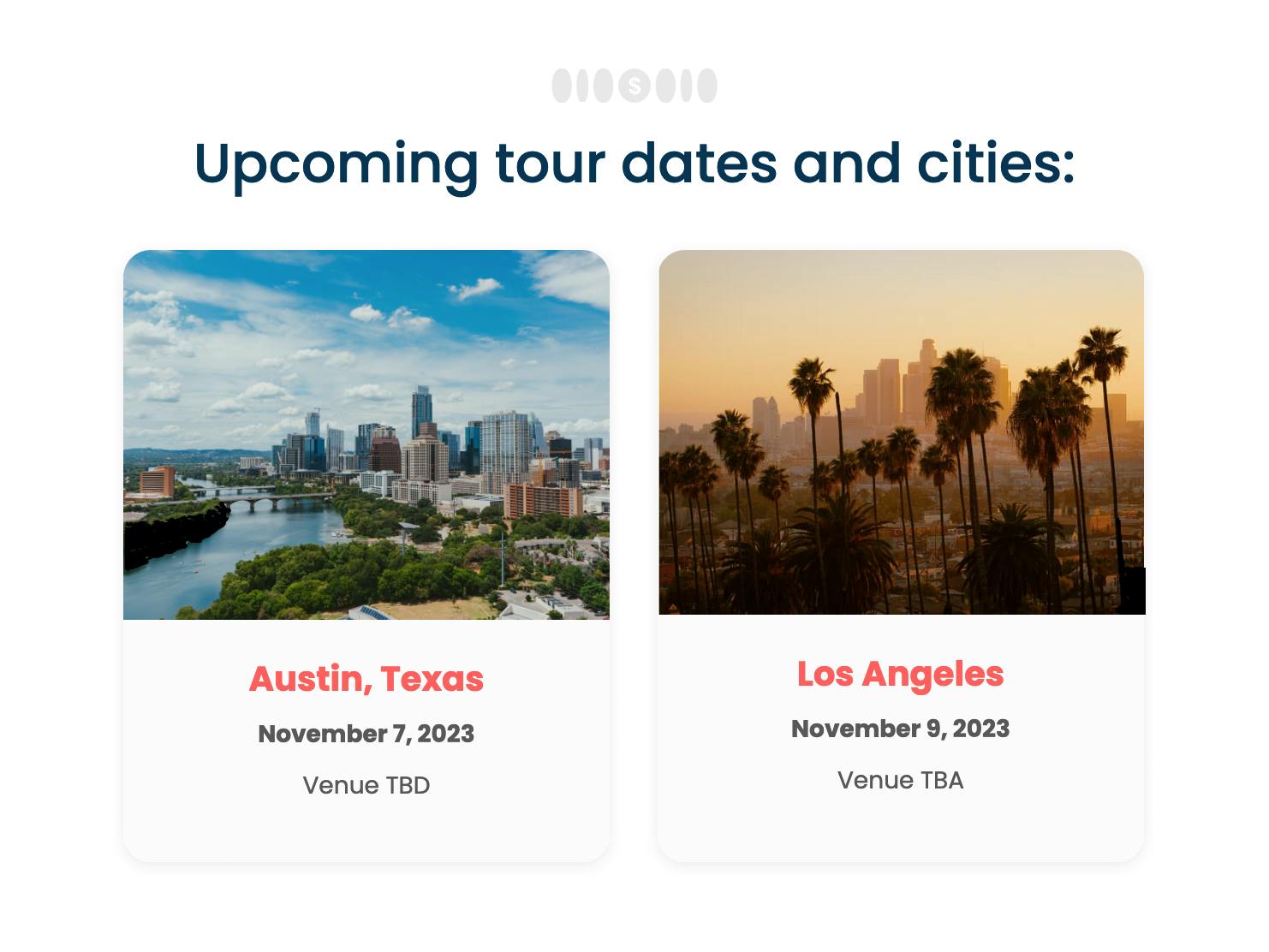 Austin and Los Angeles Tour Dates