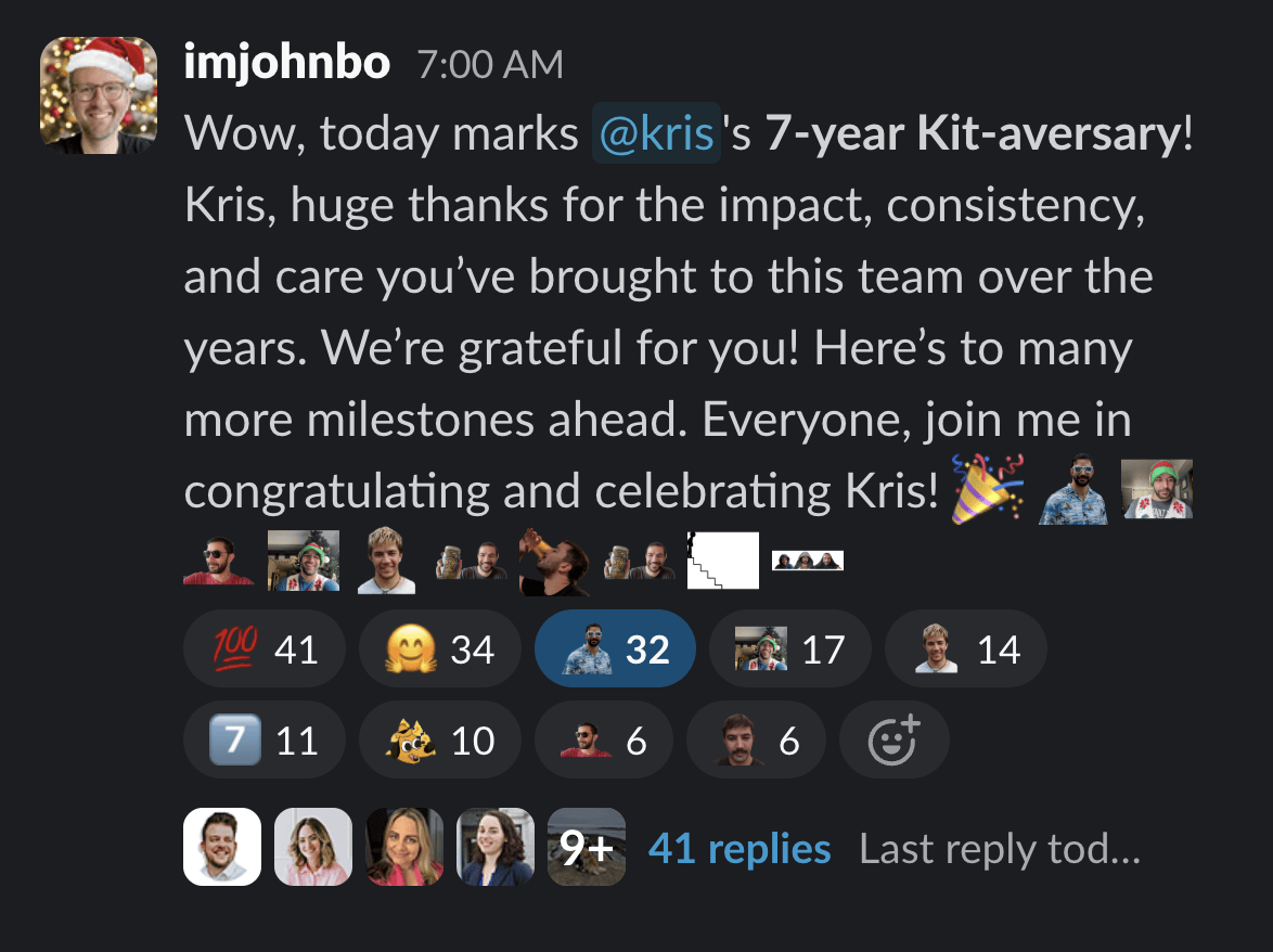 Celebrating a 7-year anniversary