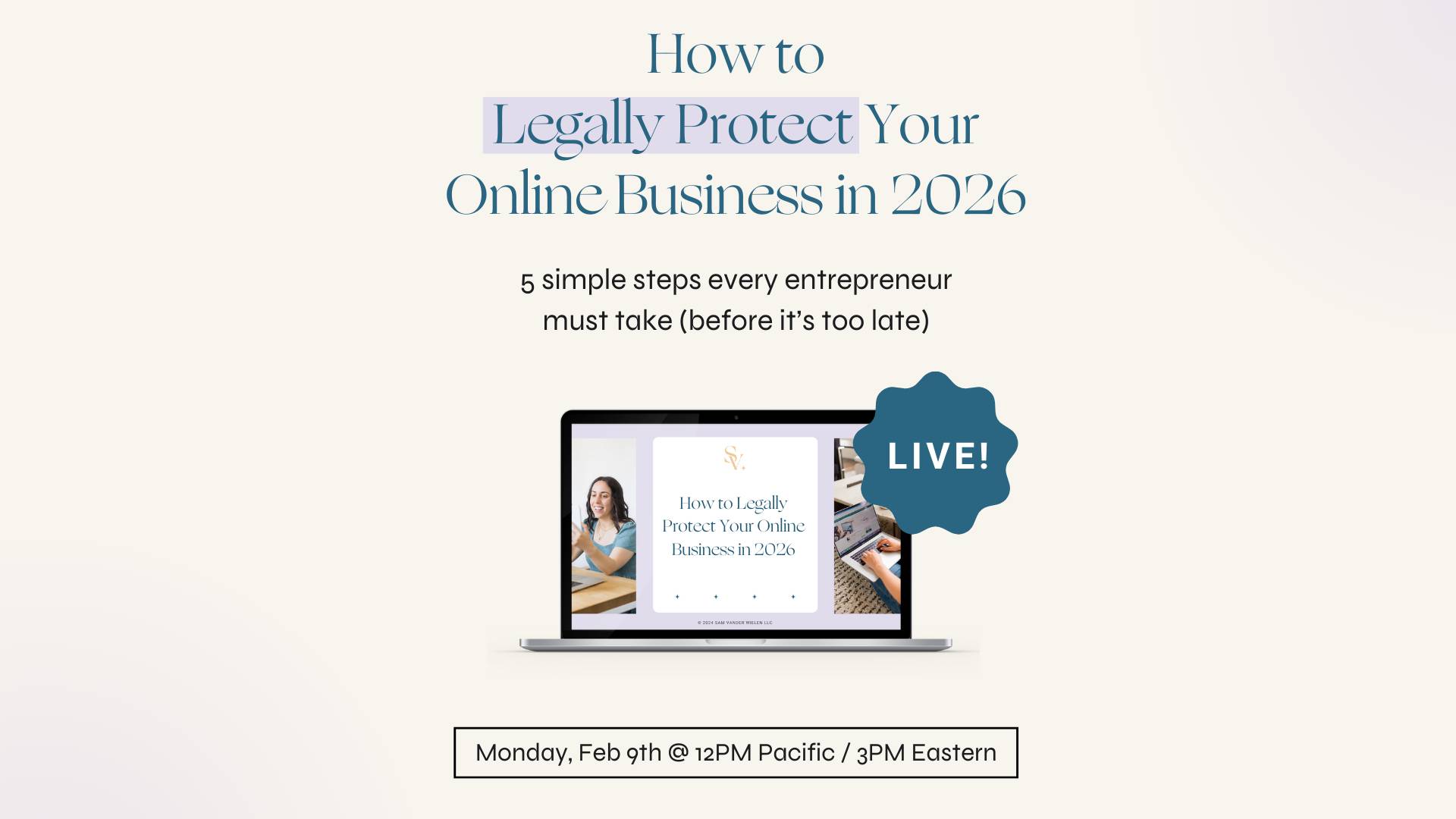 Workshop: How to Legally Protect Your Online Business in 2026