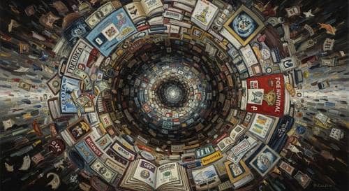 media swirling into chaos