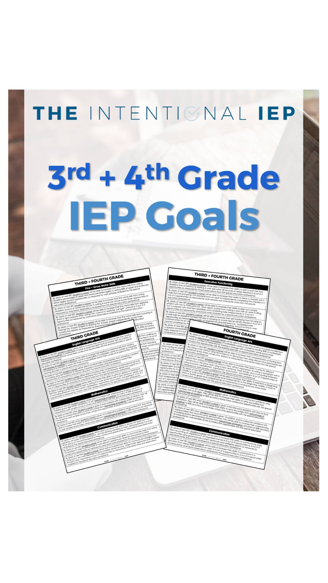 Third and Fourth Grade IEP Goal Bank