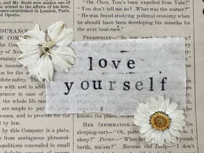 Simple and universal An image representing self love and self acceptance
