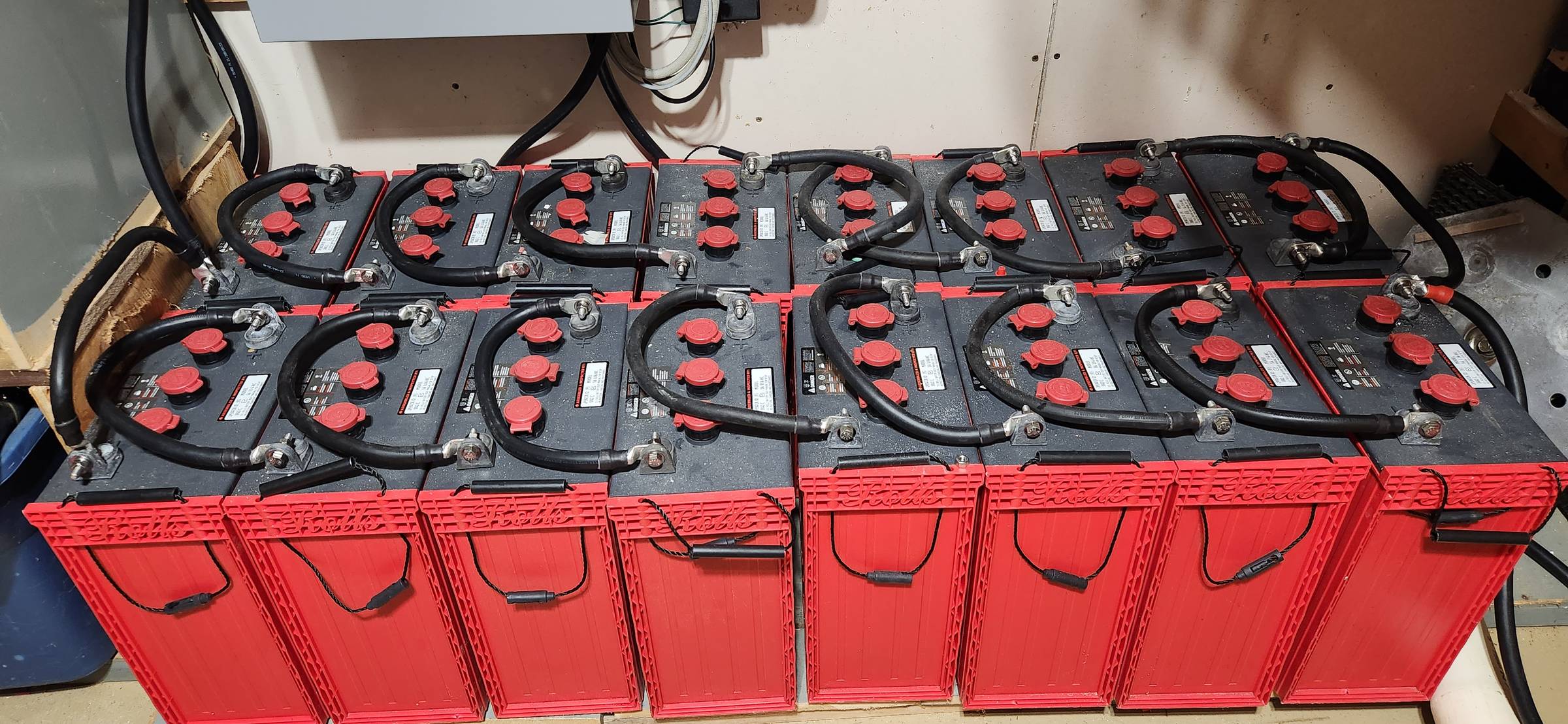 16- 6 volt batteries in series parallel