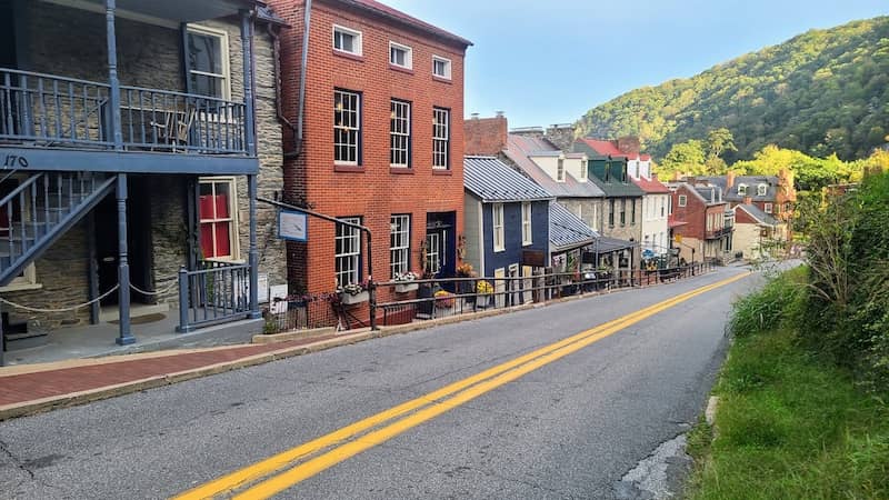 Looking down High Street in Harpers Ferry