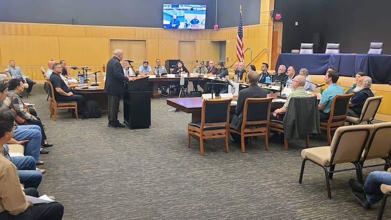 meeting at county commission building