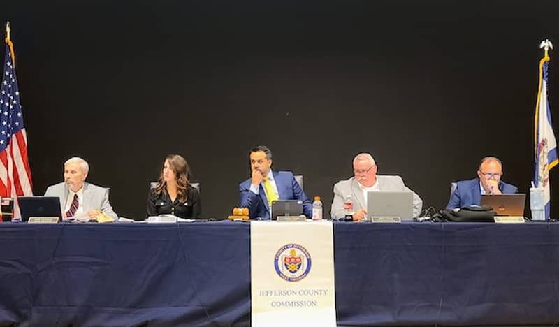 Jefferson County Commission at meeting table