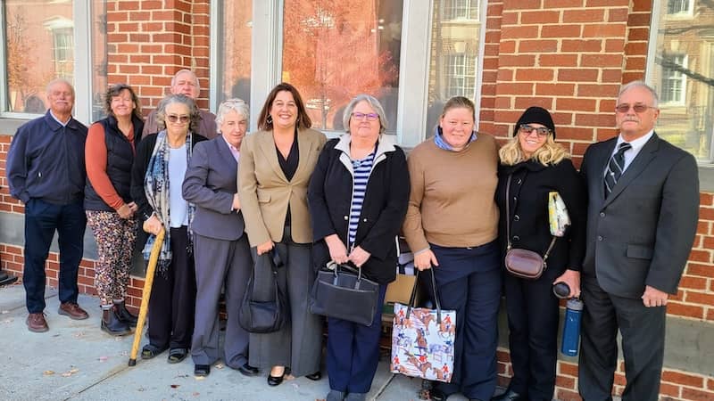 Intervenors in Sidewinder vs JC Planning Commission outside of courthouse