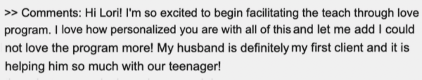 image of the same testimonial above in the email