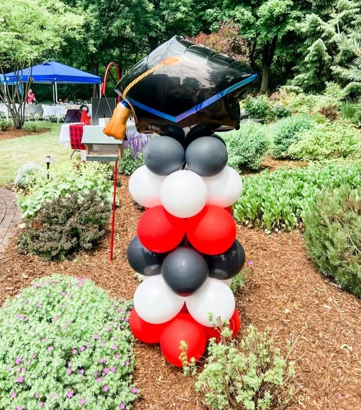 Graduation balloon column