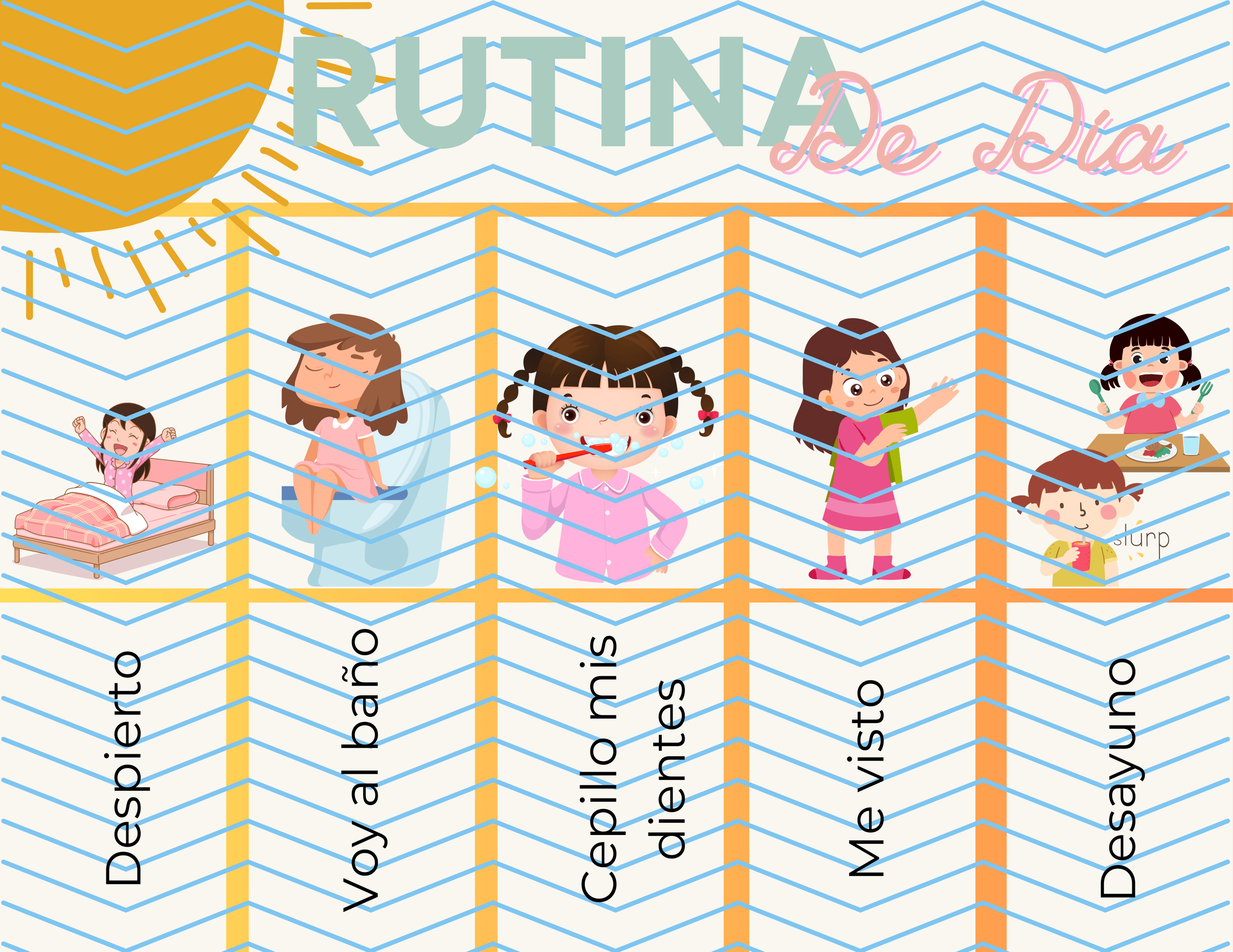 Rutinas día y noche - Niña