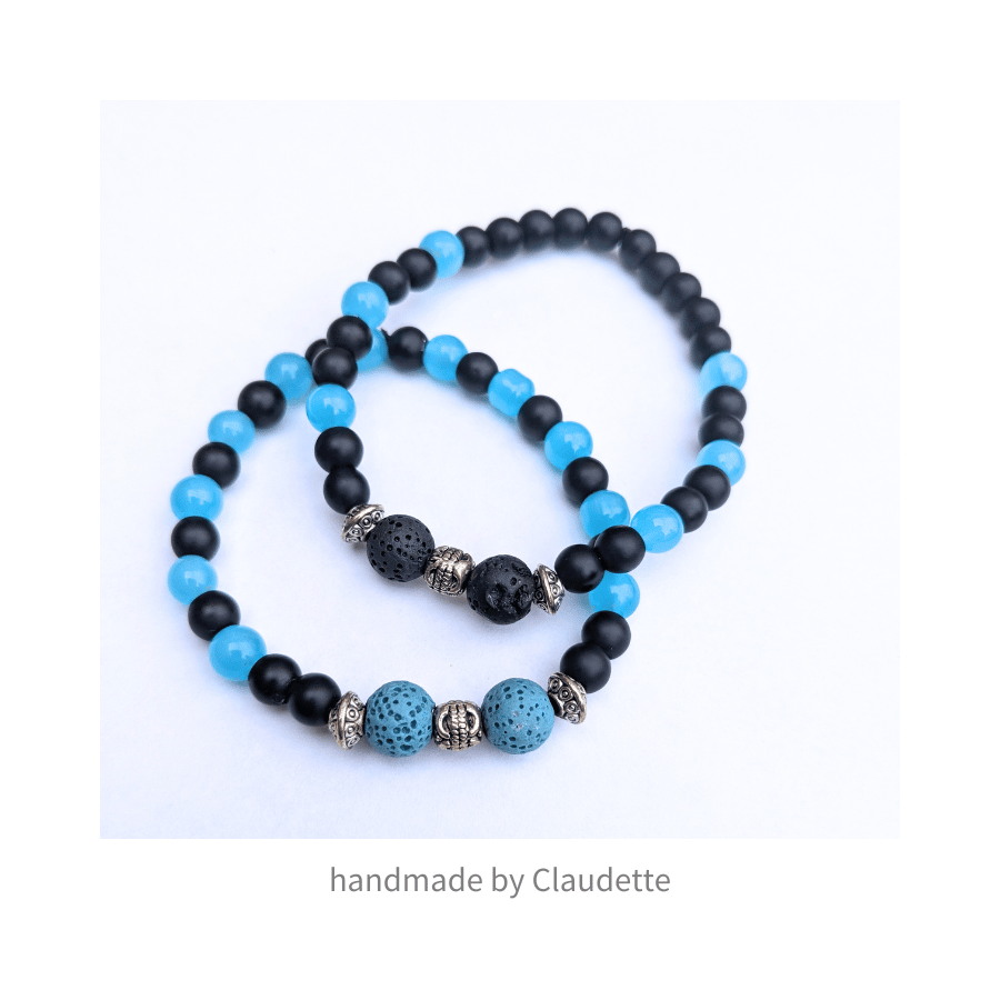 Winter Blue Diffuser Bracelet Duo