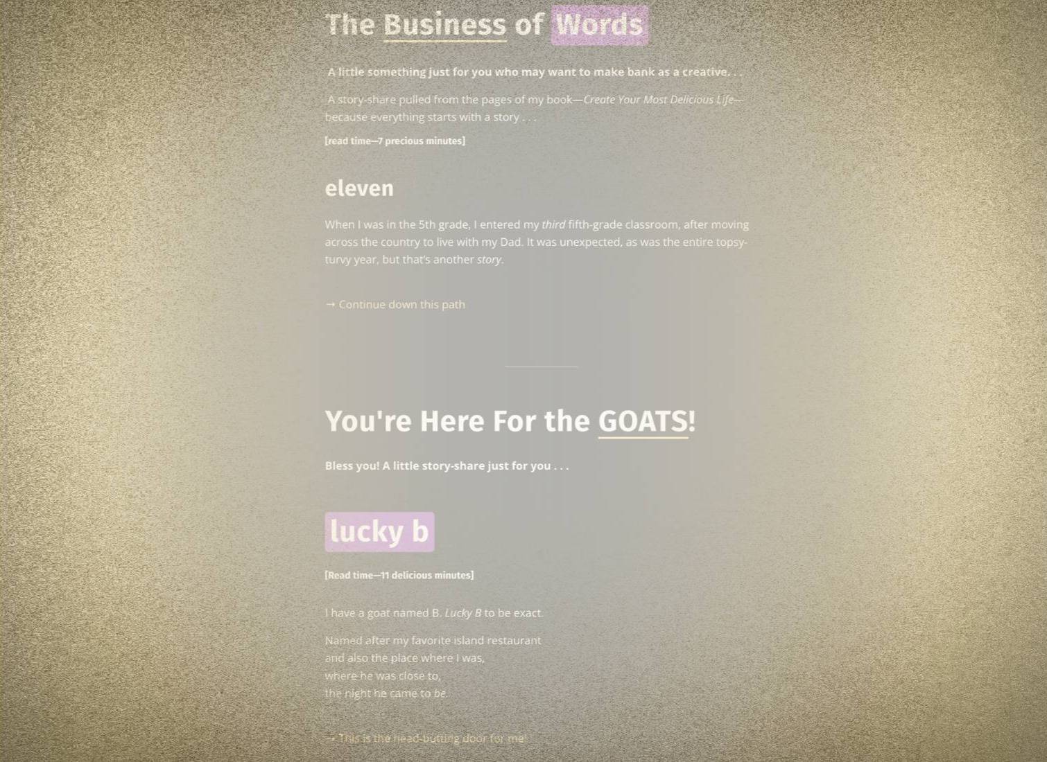 Inside the web of me. 