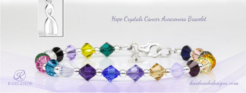 Hope Crystals Cancer Awareness Bracelet