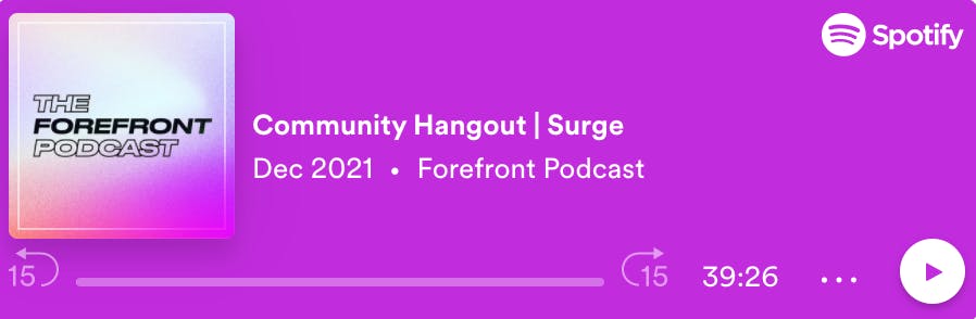 Forefront <> Surge podcast