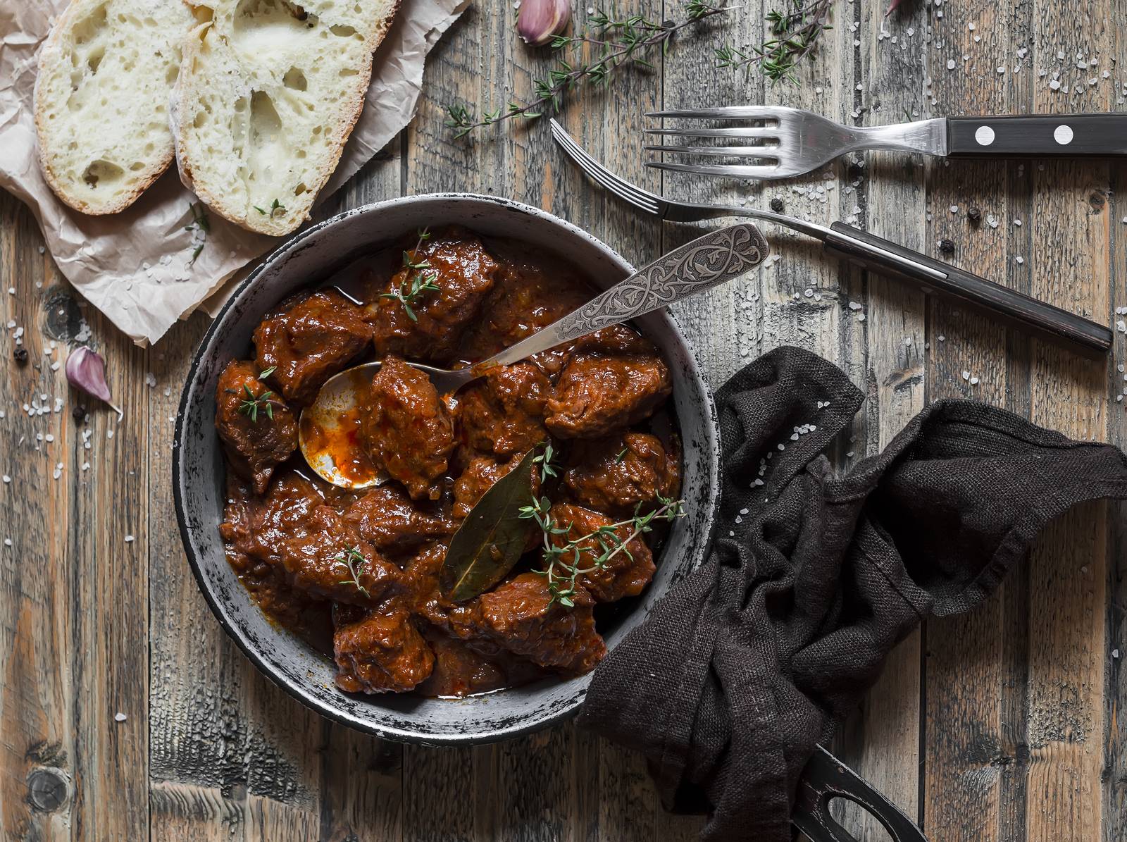 Slow roasted red wine beef stew