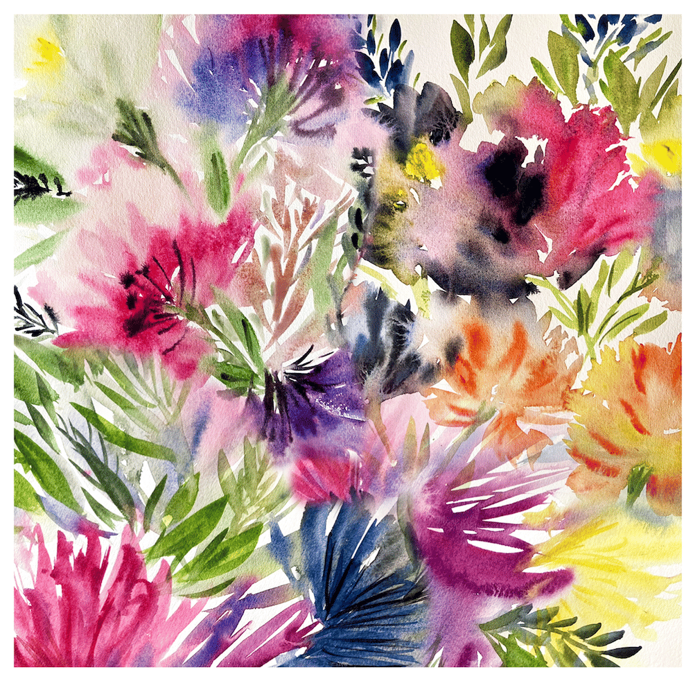 watercolour floral painting for all