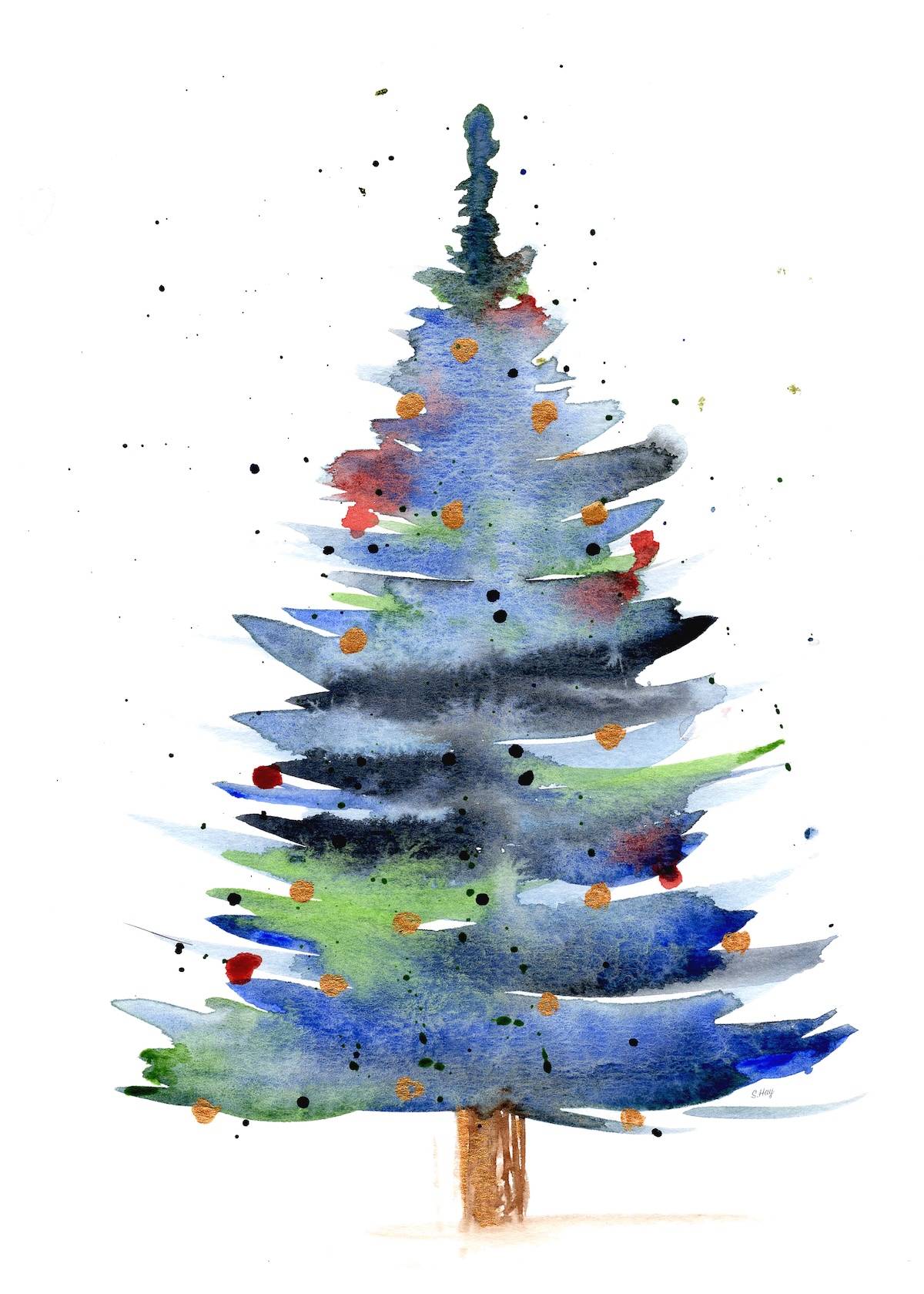 Christmas watercolour workshop
