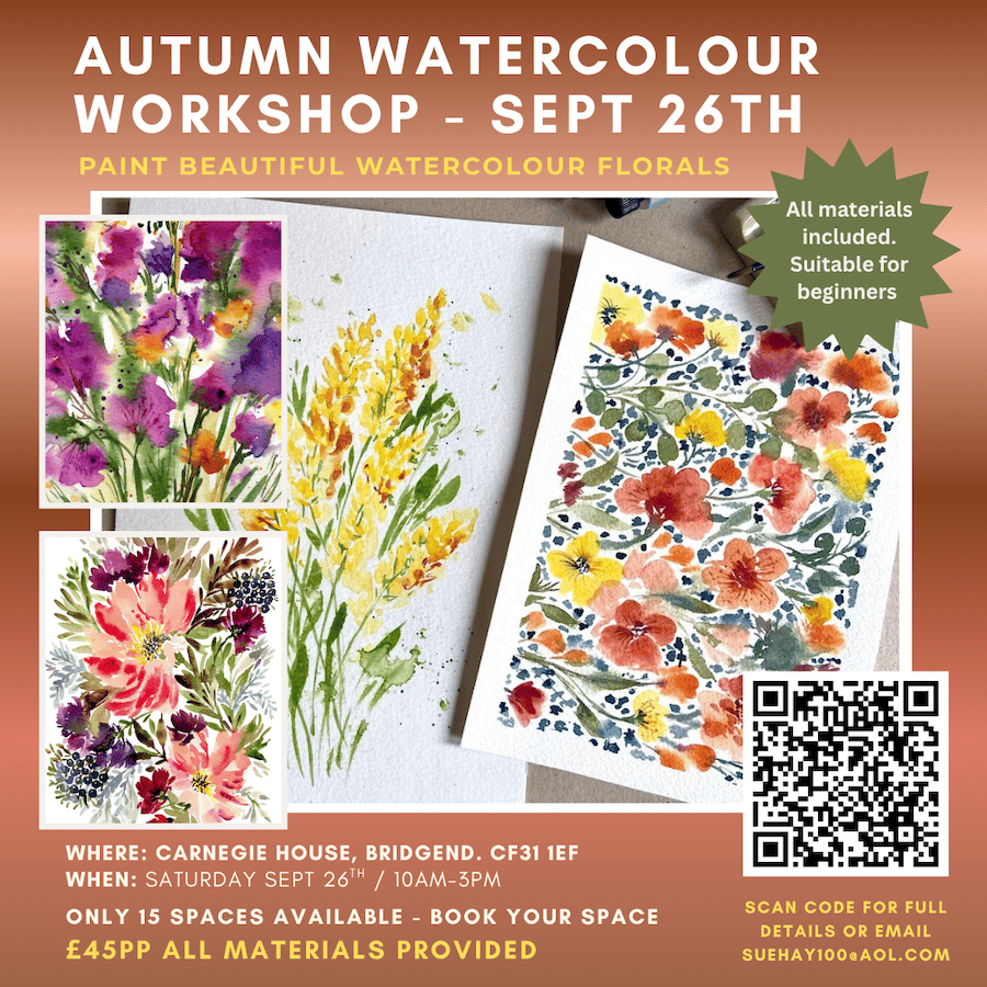 Watercolour autumn workshop bridgend