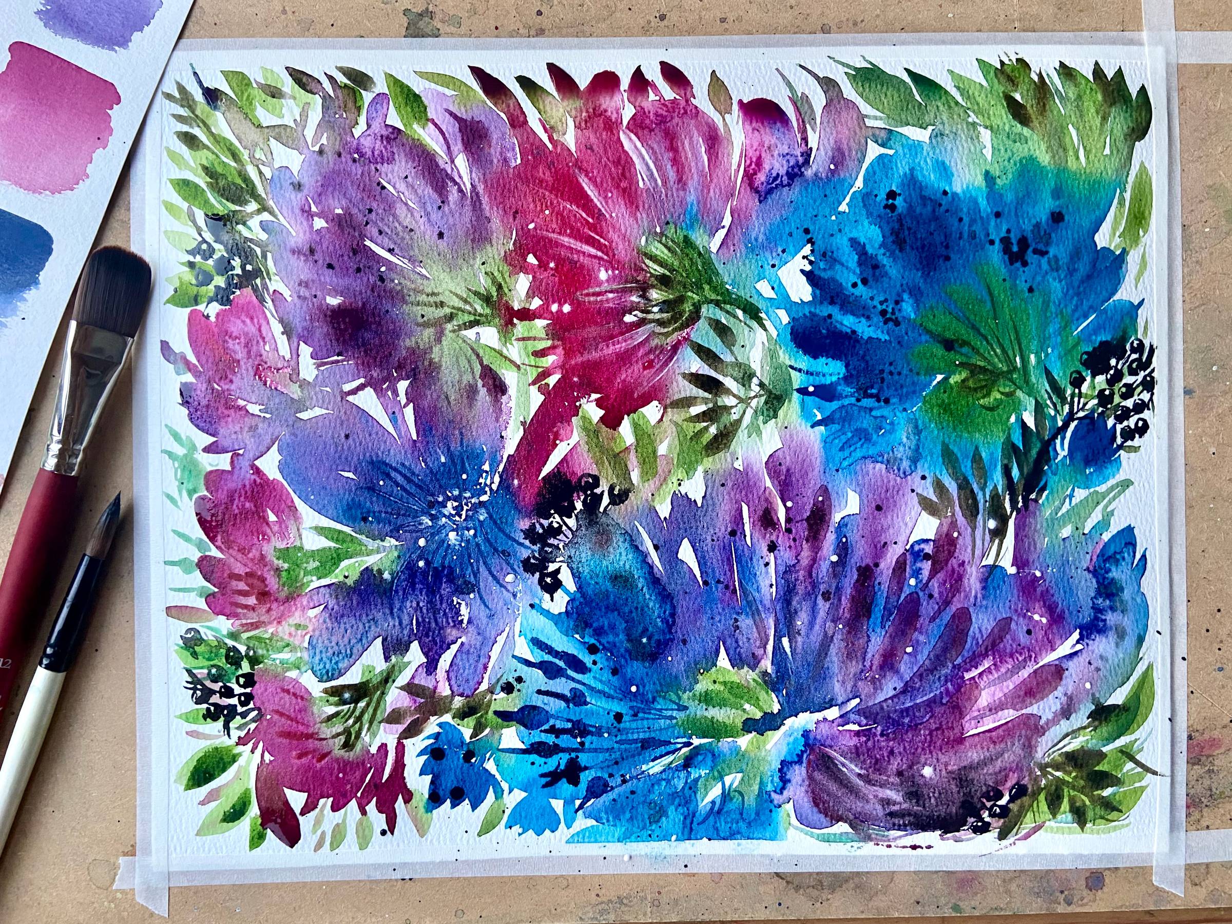 paint watercolour florals