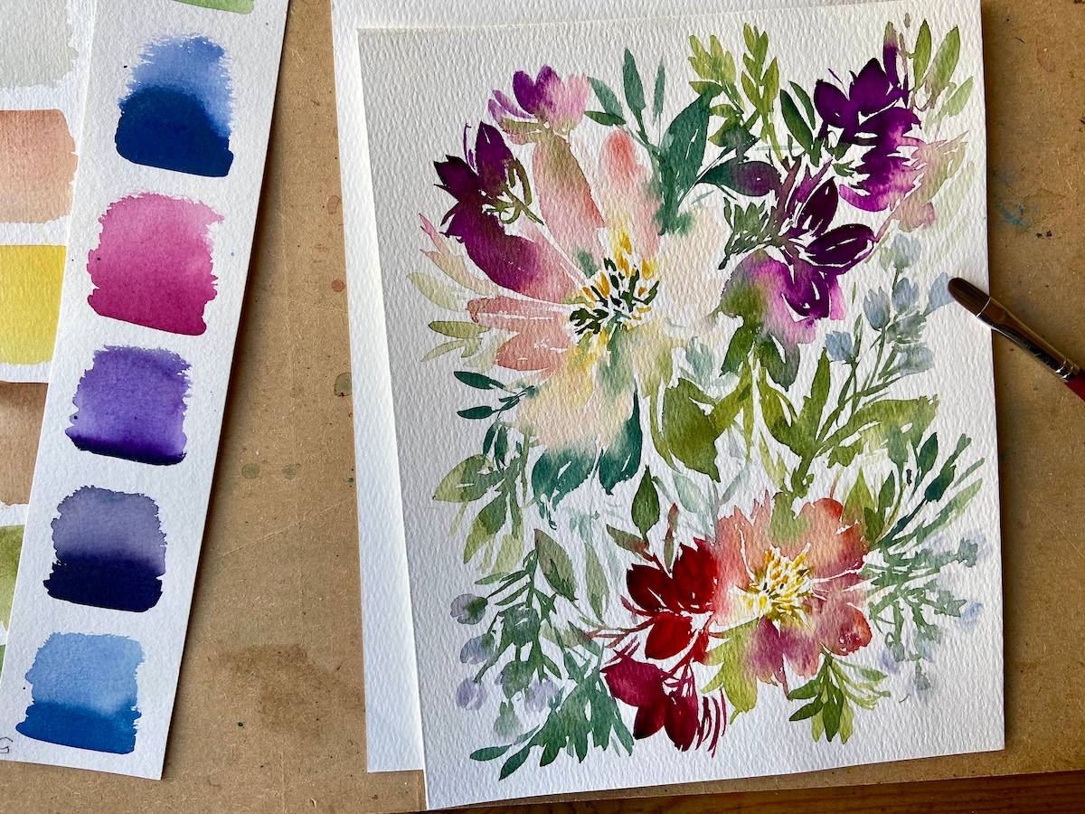 watercolour florals