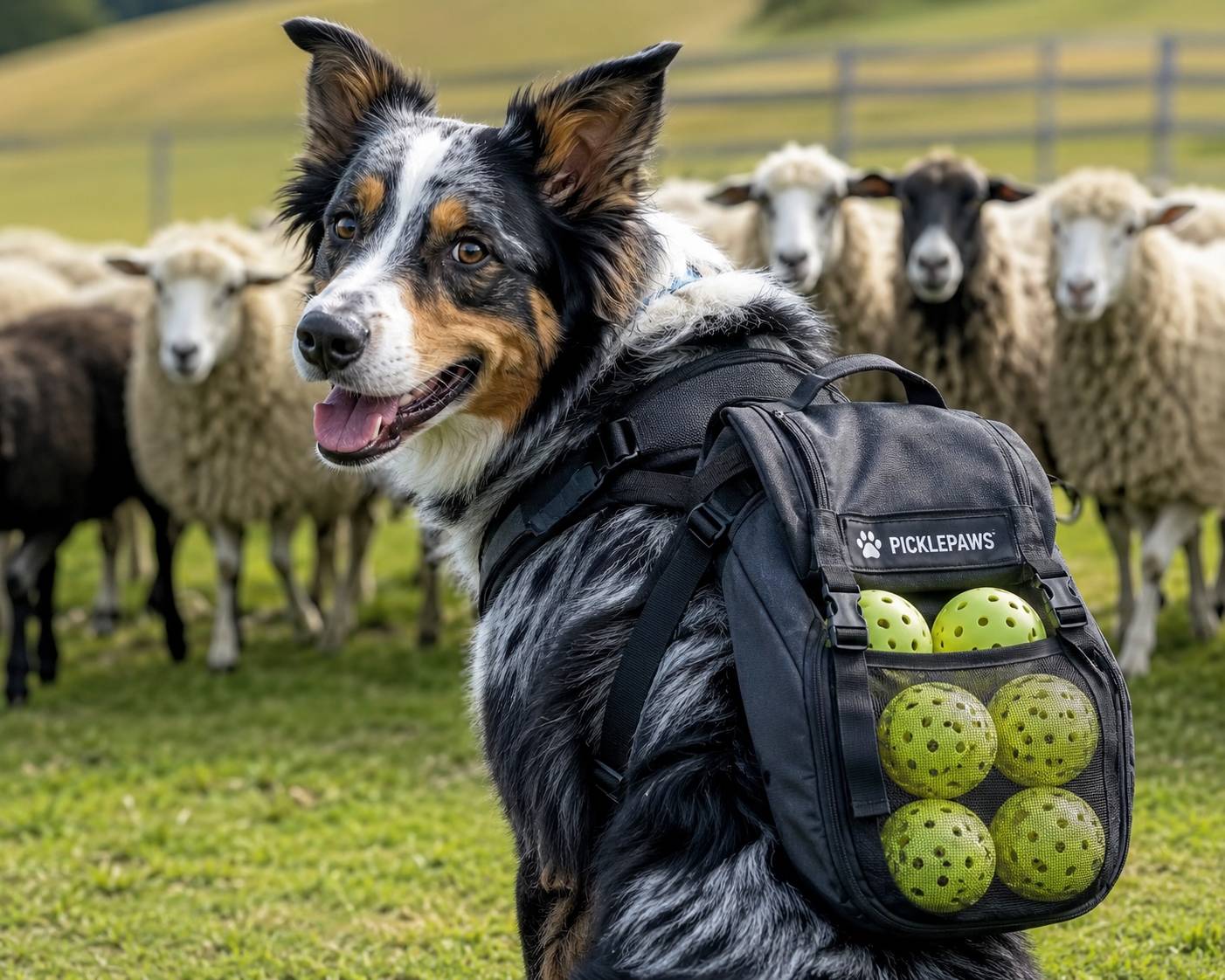 Pickleball Herding Dog
